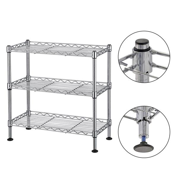3-Tier Cabinet Organizer – Space-Saving UltraZinc Steel Countertop & Cabinet Shelf