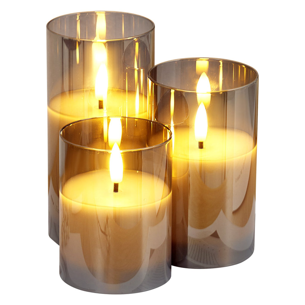 Flameless LED Candles 3-Pack – Battery Operated with Remote Control for Safe & Cozy Ambiance