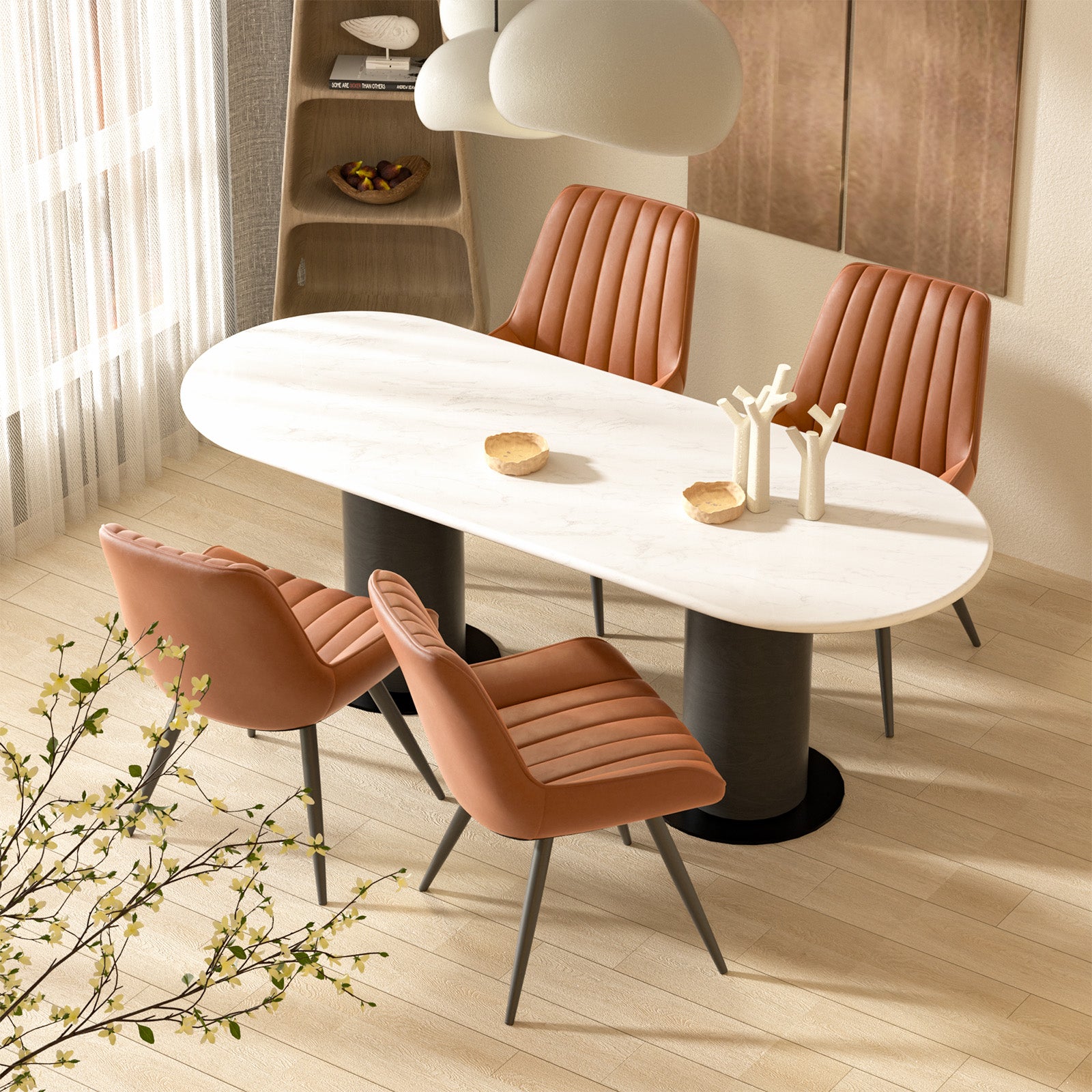 Modern Dining Chairs – Comfortable Upholstered Kitchen & Dining Room Side Chairs with Metal Legs