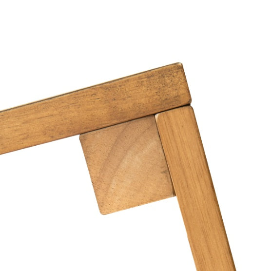 Queen Size Solid Wood Platform Bed Frame – No Box Spring Needed, Easy Assembly (Brown)