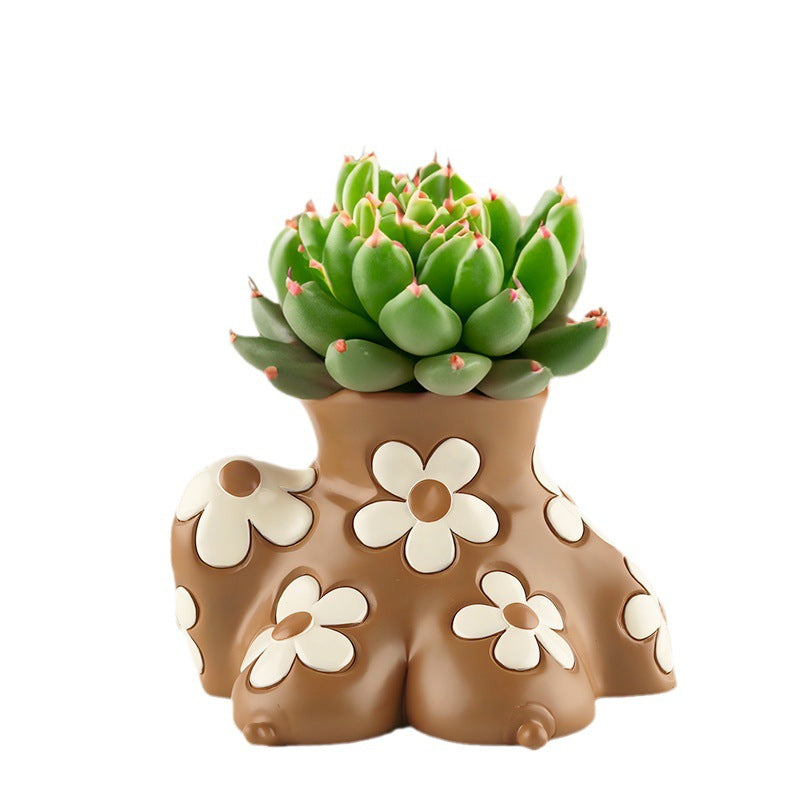 Creative Resin Body Art Flowerpot – Modern Home Décor Planter