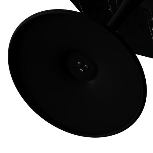 31.5" Modern Octagonal Coffee Table – Black Marble Top with Metal Base