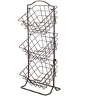 Simple Multi-Layer Iron Storage Shelf – 3-Tier Fruit & Vegetable Basket (Black)