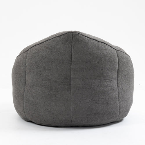Bedding Bean Bag Sofa Chair – Adult Foam Bean Bag with Footrest (Grey)