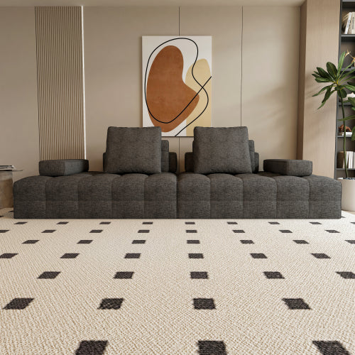 Modern Loveseat Sofa Couch – Extra Deep Seat Corduroy Couch for Living Room (Antique Grey)