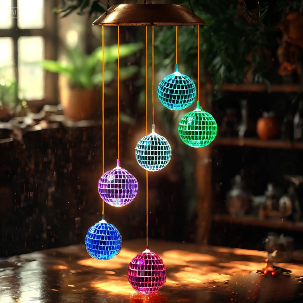 Colour Changing Solar Wind Chime LED Hanging Light – Outdoor Garden & Patio Décor (1 Pc)