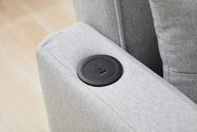 3-in-1 Futon Chair Bed – Convertible Sleeper Chair with USB Ports, Cup Holders & Adjustable Backrest