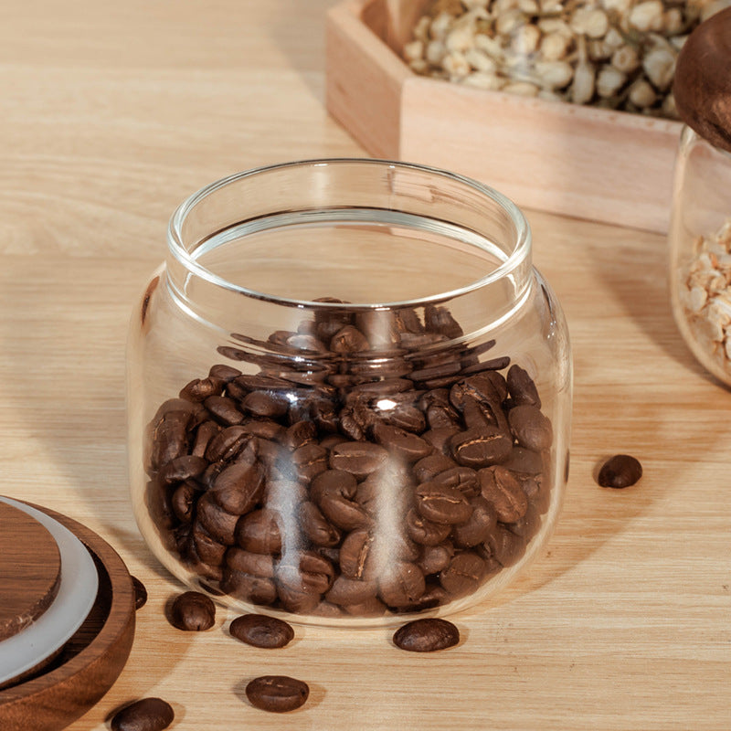 Food-Grade Glass Sealed Storage Jar – Small Round Airtight Container with Lid
