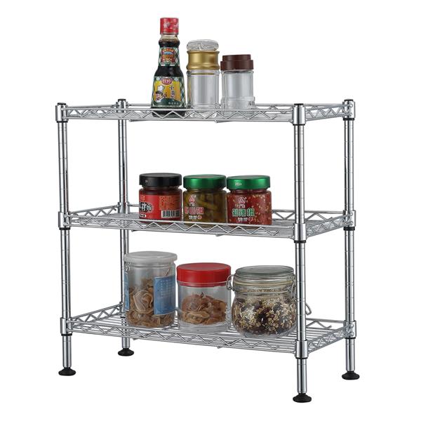 3-Tier Cabinet Organizer – Space-Saving UltraZinc Steel Countertop & Cabinet Shelf