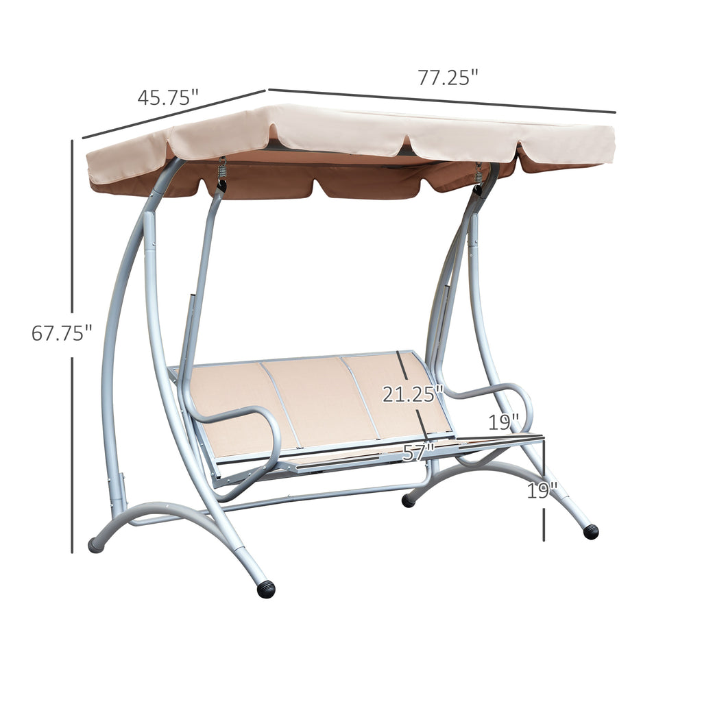 Porch Swing Chair Bench With Stand And Adjustable Canopy Porch Swing For Patio Garden