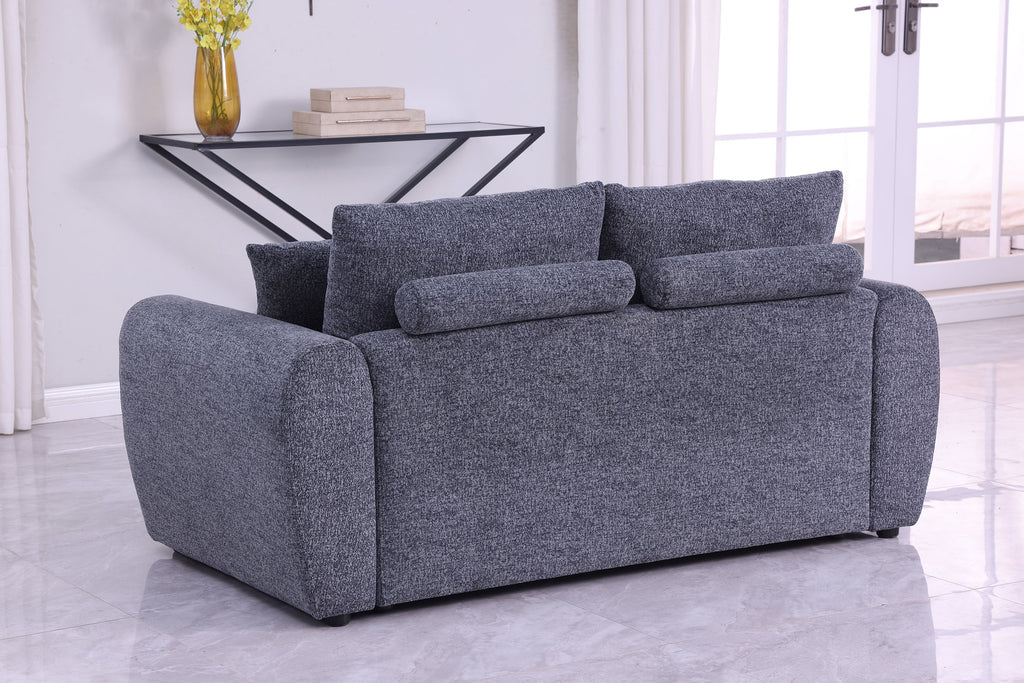 Modern Minimalist Comfortable Compressed Grey Sofa , Modern living room couch