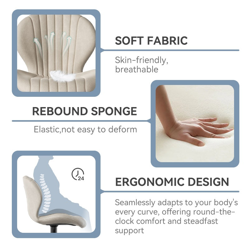 Contemporary Bar Stools Set of 2 – Modern Swivel Bar Chairs with High Backrest, Counter Height