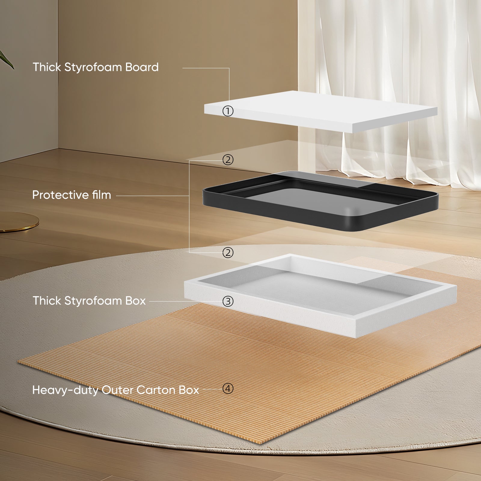 Wall Vanity Mirror – Matte Black Framed Rectangular Bathroom Mirror