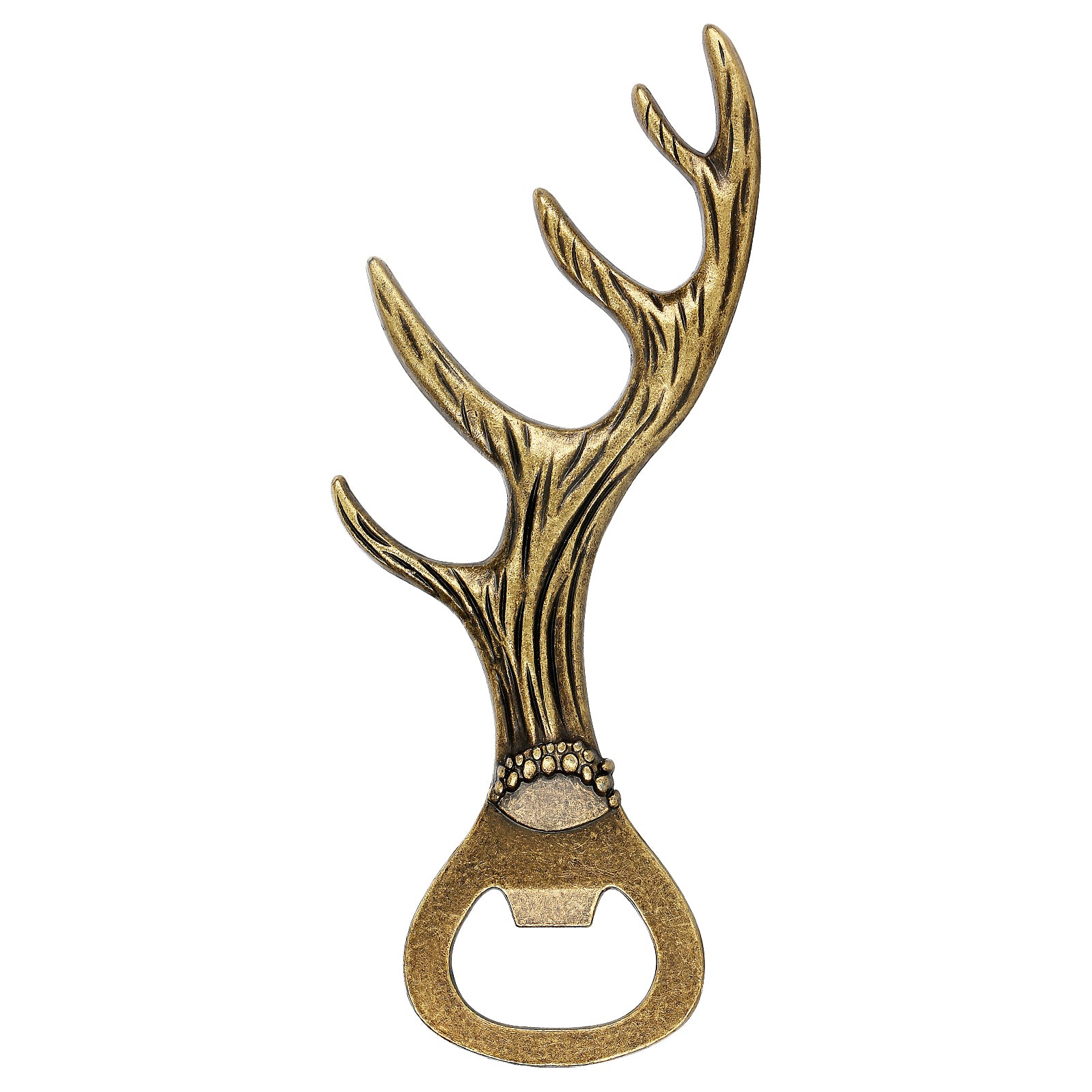 Deer Antler Bottle Opener – Retro Zinc Alloy Beer & Wine Opener for Parties, Bars & Gifts