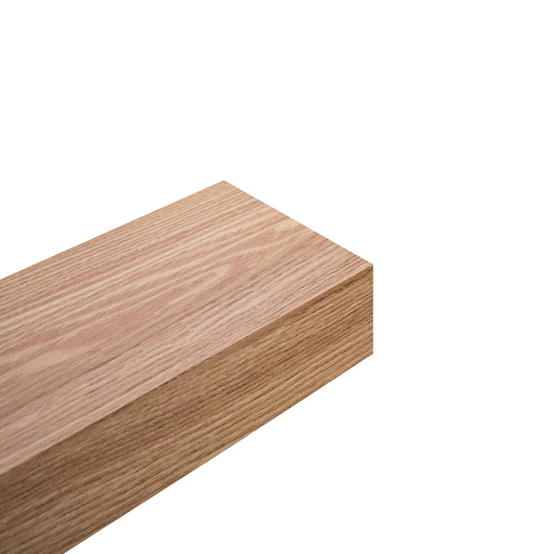 23.6" Floating Wall Shelves – Maple Wood Wall-Mounted Shelves with Invisible Brackets