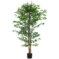 Artificial Ficus Tree 6FT – Indoor Faux Floor Plant in Pot for Home & Office Décor