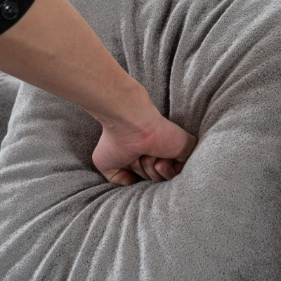 Modular Sectional Sofa with L-Shape Chaise – Modern Cloud Sleeper Couch (Grey Corduroy)