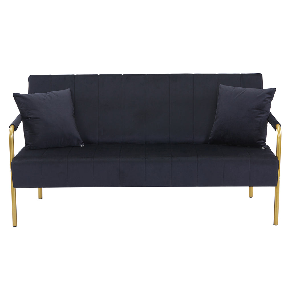 Modern Velvet Loveseat Sofa for Living Room – Stylish 2-Seater Couch
