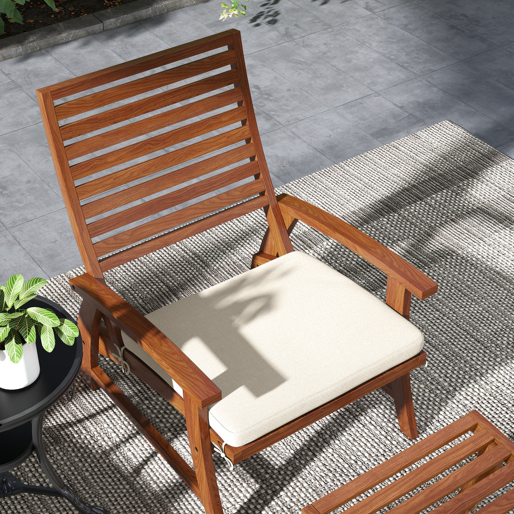 Outsunny 4-Piece Patio Furniture Set – Cozy Garden Chairs with Footstools