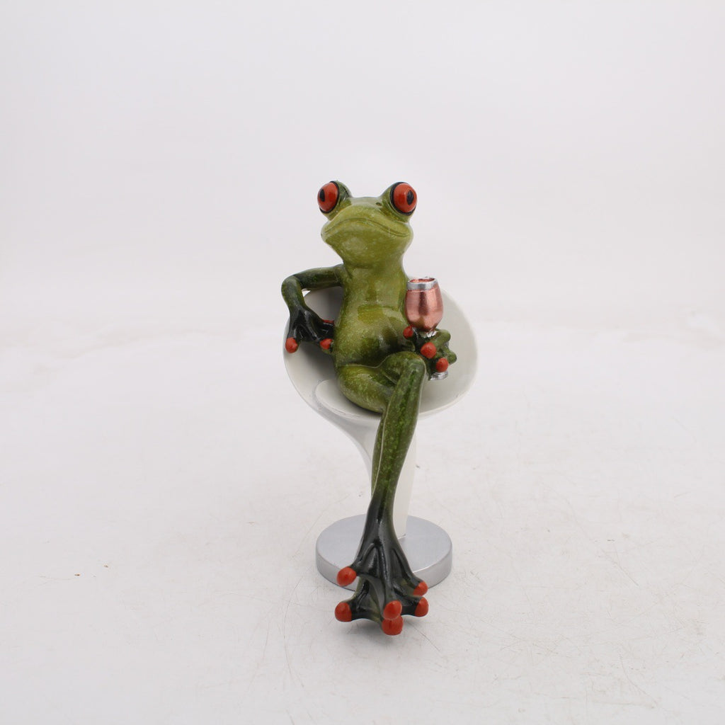 Frog Resin Home Decoration – Pastoral Resin Crafts for Living Room & Study
