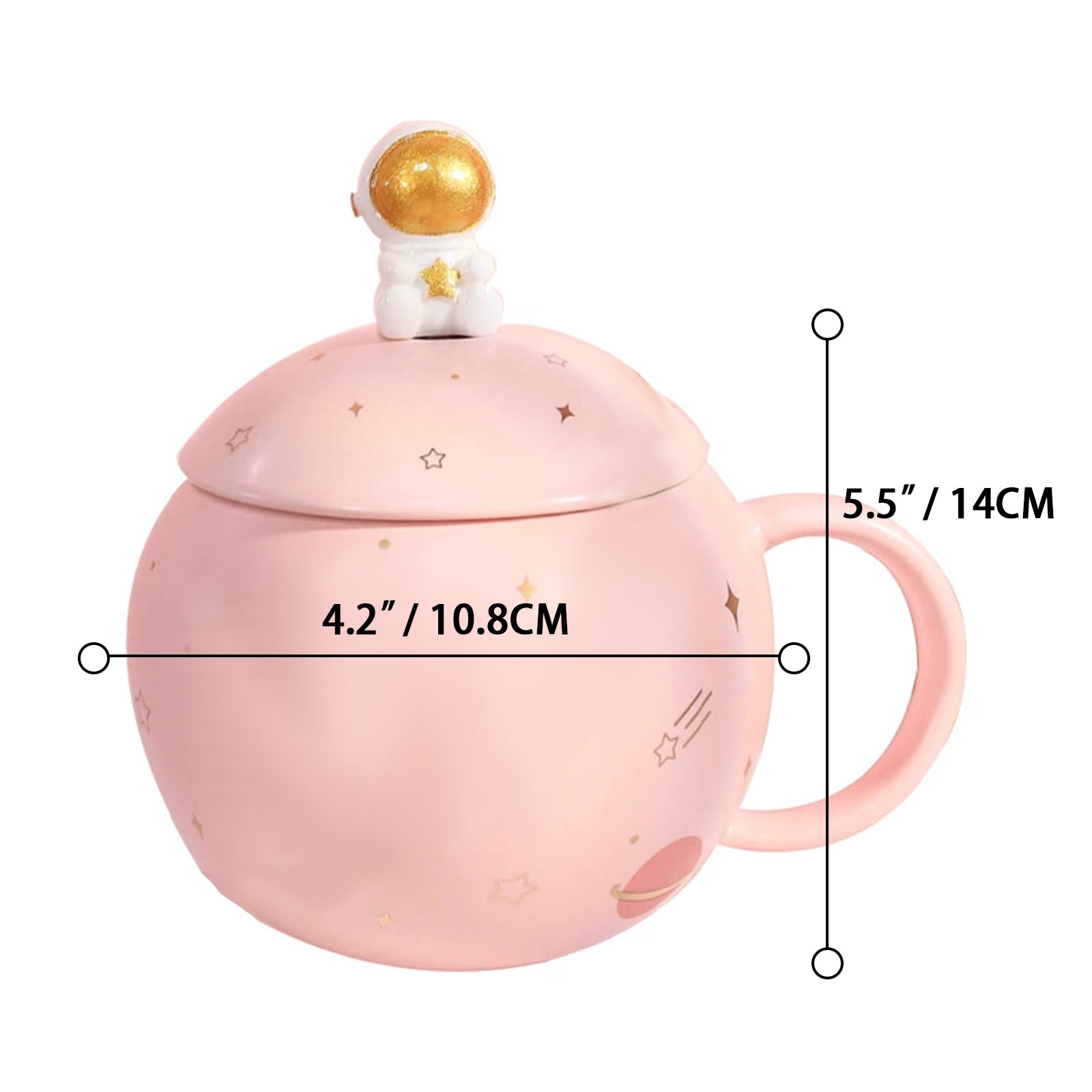 Planet Ceramic Mug – Pink | Stylish & Aesthetic Coffee Cup for Everyday Use