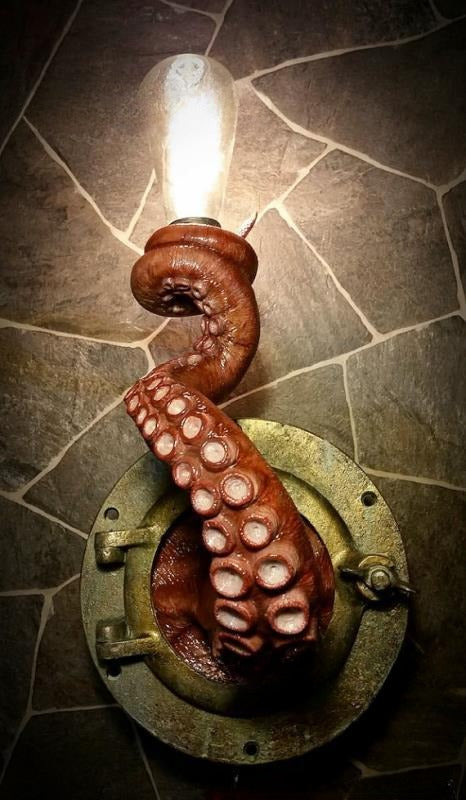 Retro Octopus Electric Wall Sconce – Nordic Resin Tentacle Lamp for Home Décor