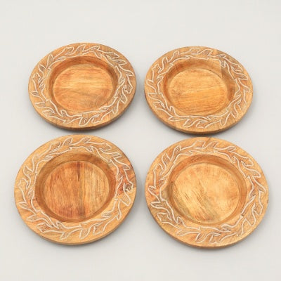 Handcrafted 13" Wooden Charger Plate – Artisan Wood Dining Placemat & Rustic Tableware
