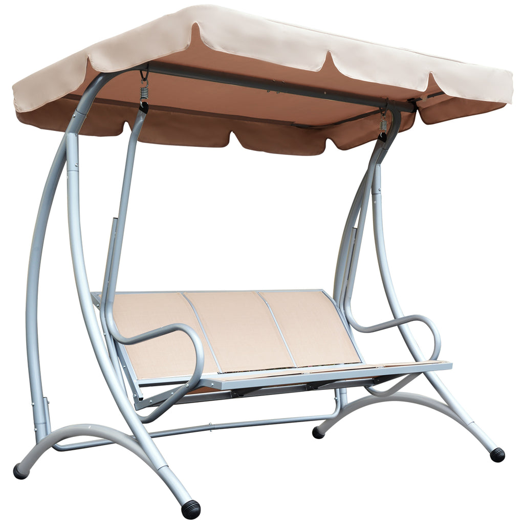 Porch Swing Chair Bench With Stand And Adjustable Canopy Porch Swing For Patio Garden
