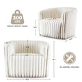 Swivel Single Sofa Chair – Soft Touch Modern Accent Chair for Living Room