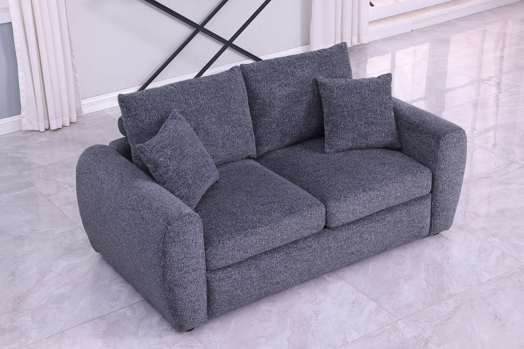 Modern Minimalist Comfortable Compressed Grey Sofa , Modern living room couch
