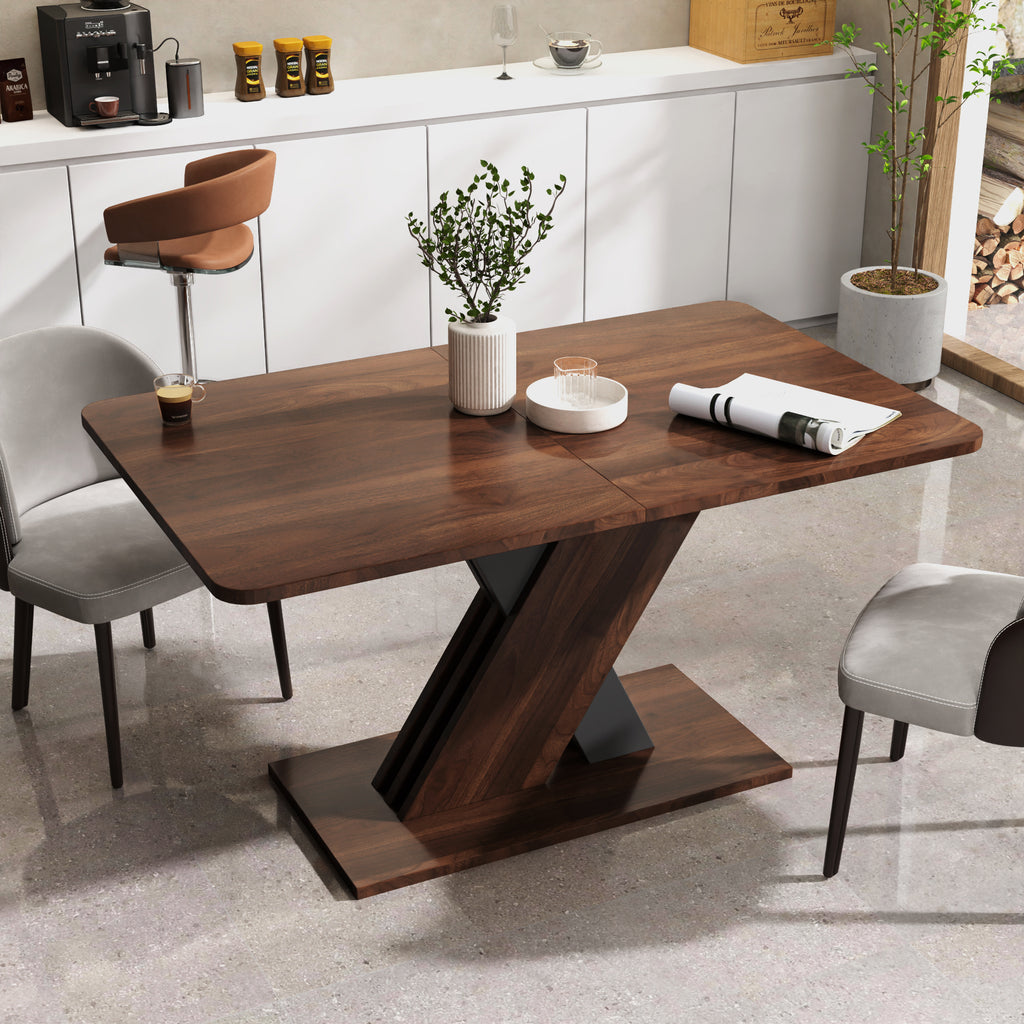 Multifunctional Extendable Console Table – Walnut Finish Modern Dining Table