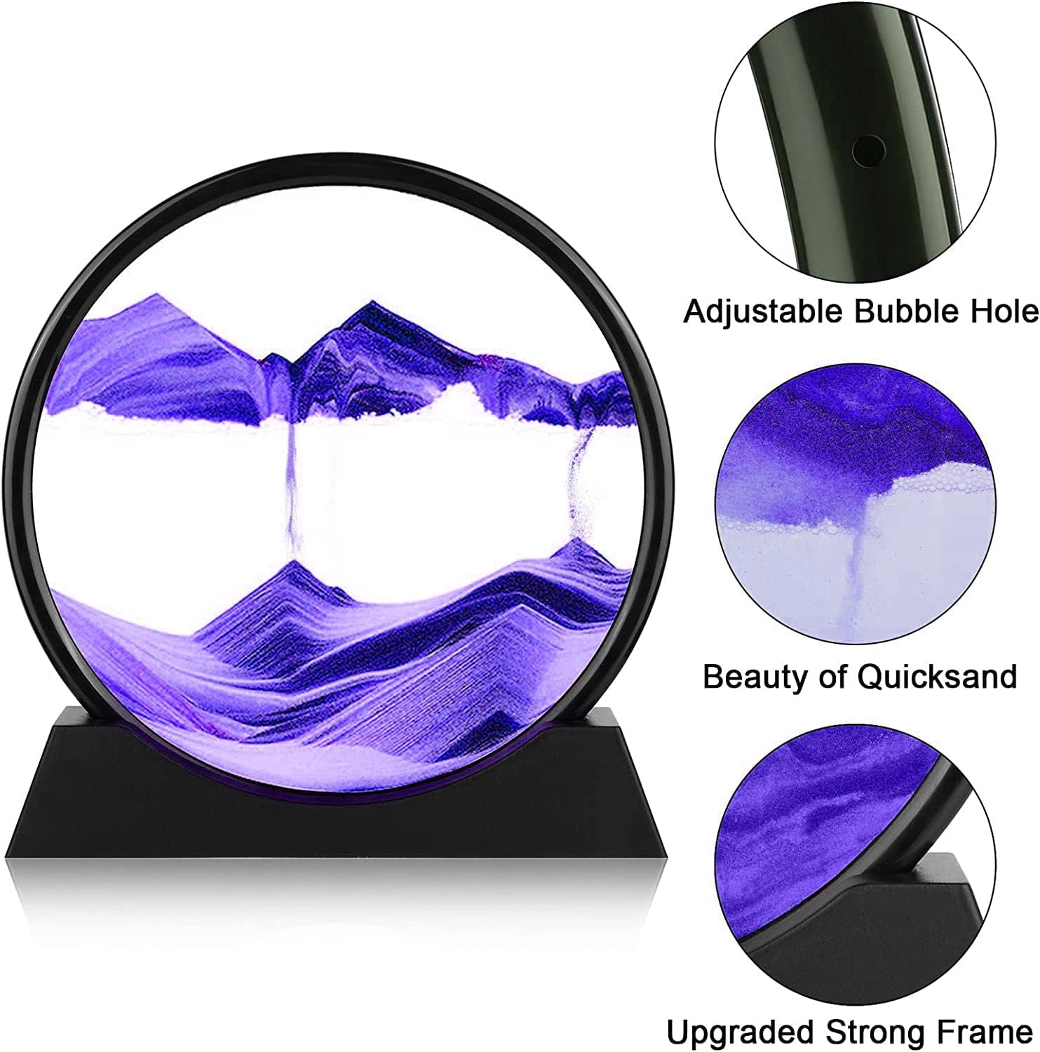 🌊 3D Dynamic Sand Art Liquid Motion – Moving Sand Art Picture (Purple)