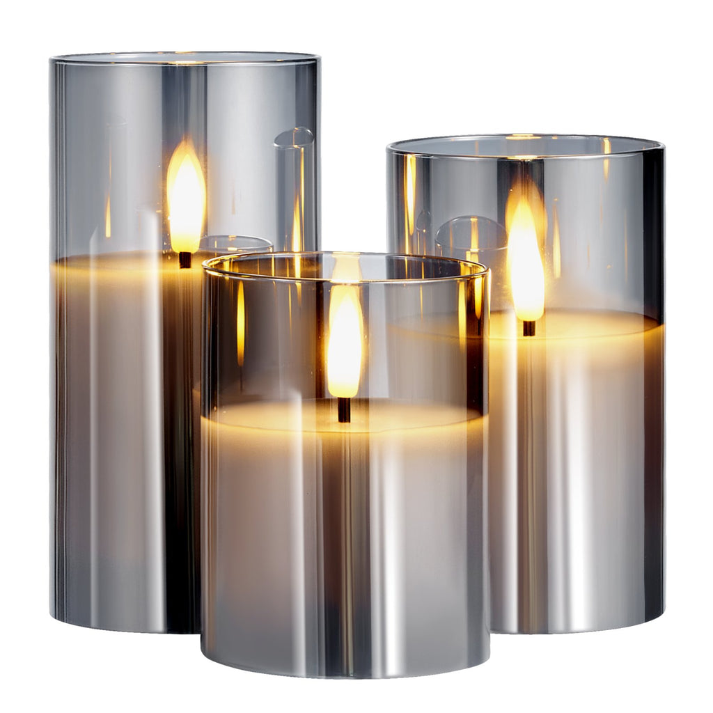 Flameless LED Candles 3-Pack – Battery Operated with Remote Control for Safe & Cozy Ambiance