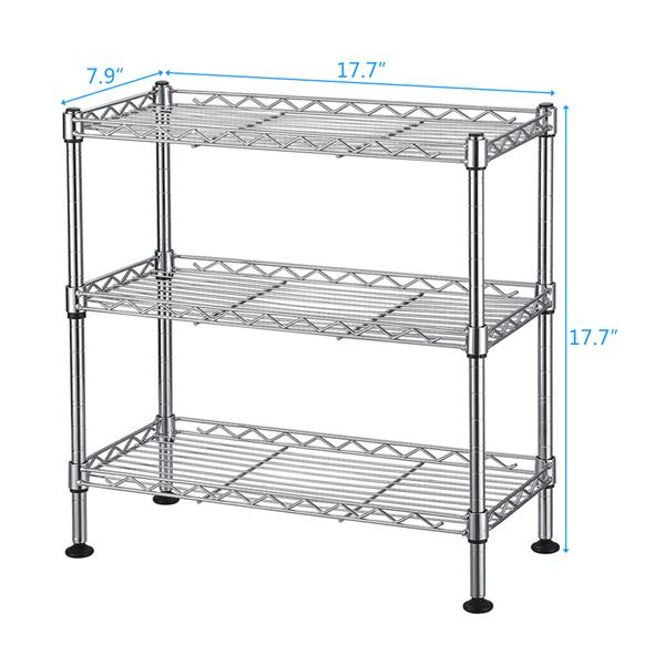 3-Tier Cabinet Organizer – Space-Saving UltraZinc Steel Countertop & Cabinet Shelf