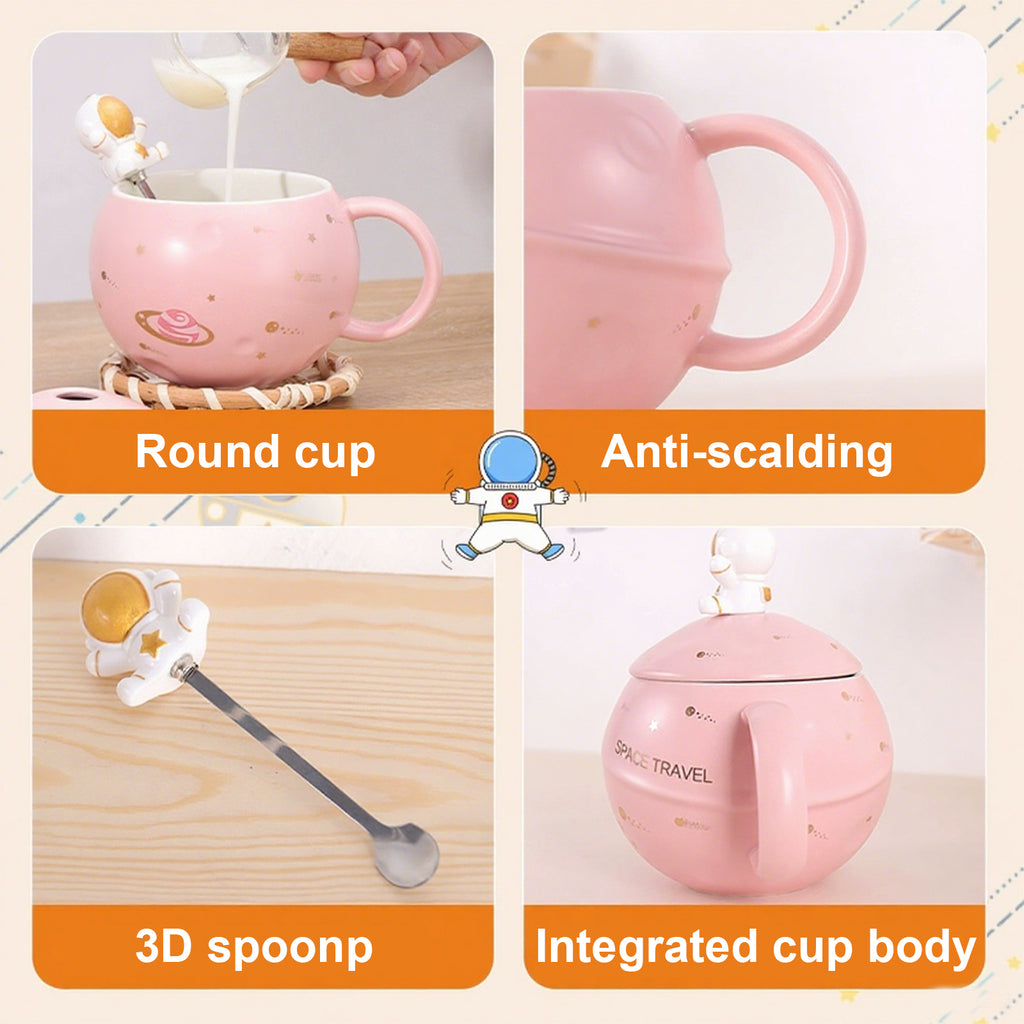 Planet Ceramic Mug – Pink | Stylish & Aesthetic Coffee Cup for Everyday Use