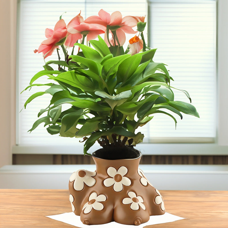 Creative Resin Body Art Flowerpot – Modern Home Décor Planter