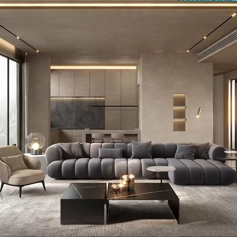 Nordic Modern L-Shaped Corner Sofa Couch for Living Room