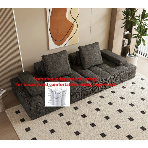 Modern Loveseat Sofa Couch – Extra Deep Seat Corduroy Couch for Living Room (Antique Grey)