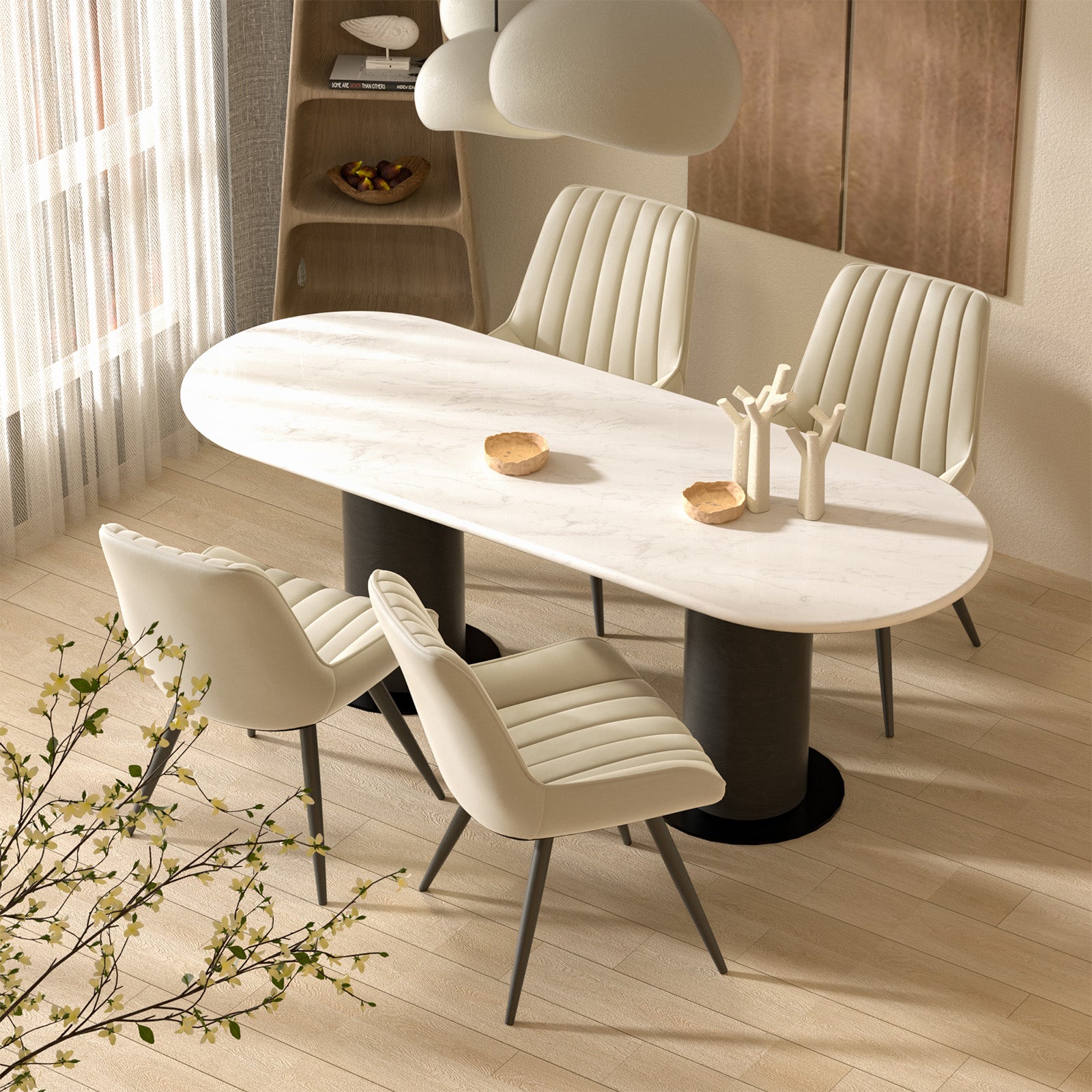 Modern Dining Chairs – Comfortable Upholstered Kitchen & Dining Room Side Chairs with Metal Legs