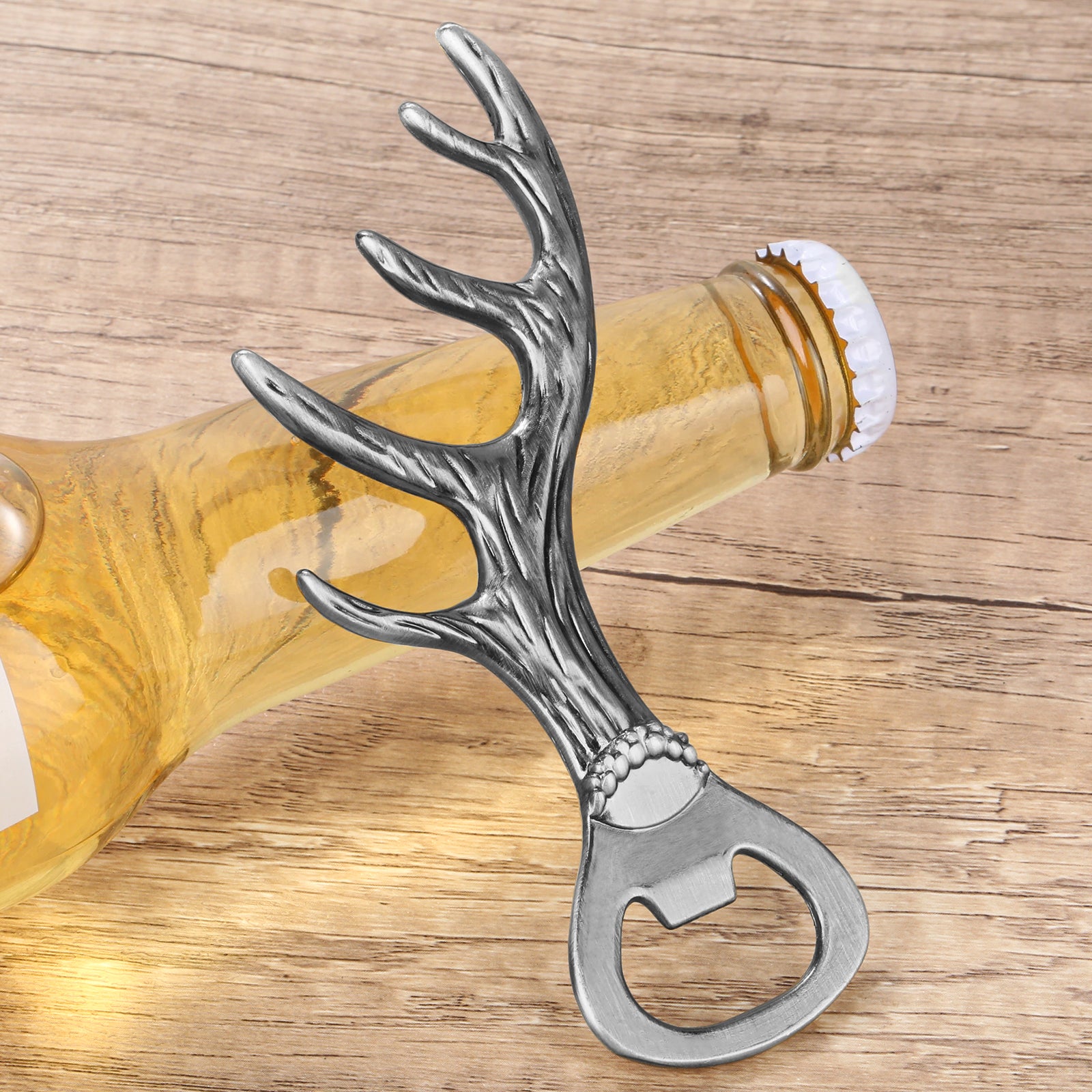 Deer Antler Bottle Opener – Retro Zinc Alloy Beer & Wine Opener for Parties, Bars & Gifts