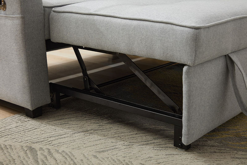 3-in-1 Futon Chair Bed – Convertible Sleeper Chair with USB Ports, Cup Holders & Adjustable Backrest