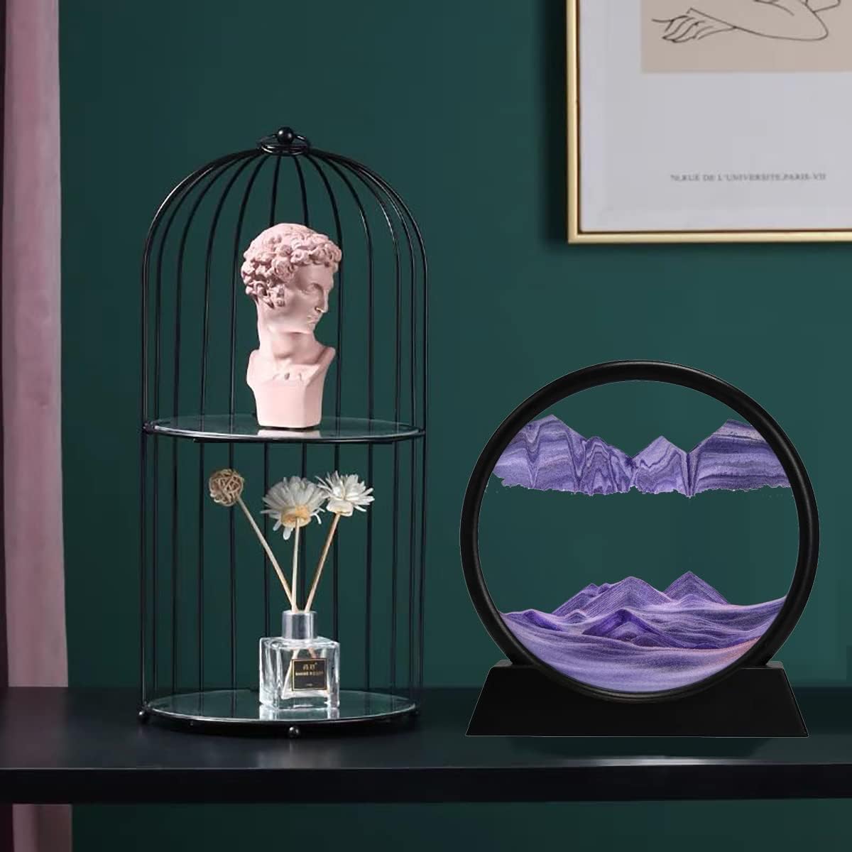 🌊 3D Dynamic Sand Art Liquid Motion – Moving Sand Art Picture (Purple)