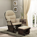 Nursery Glider Rocking Chair with Ottoman – Overstuffed Rocking Recliner Set