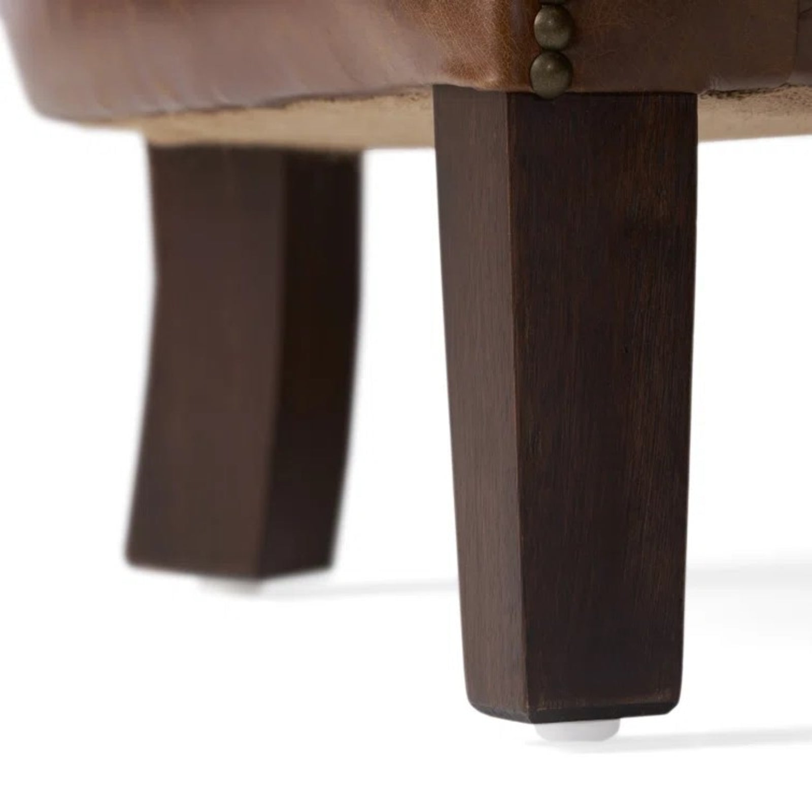 Vintage Brown Top Grain Leather Accent Chair – Single Sofa Armchair for Living Room & Office