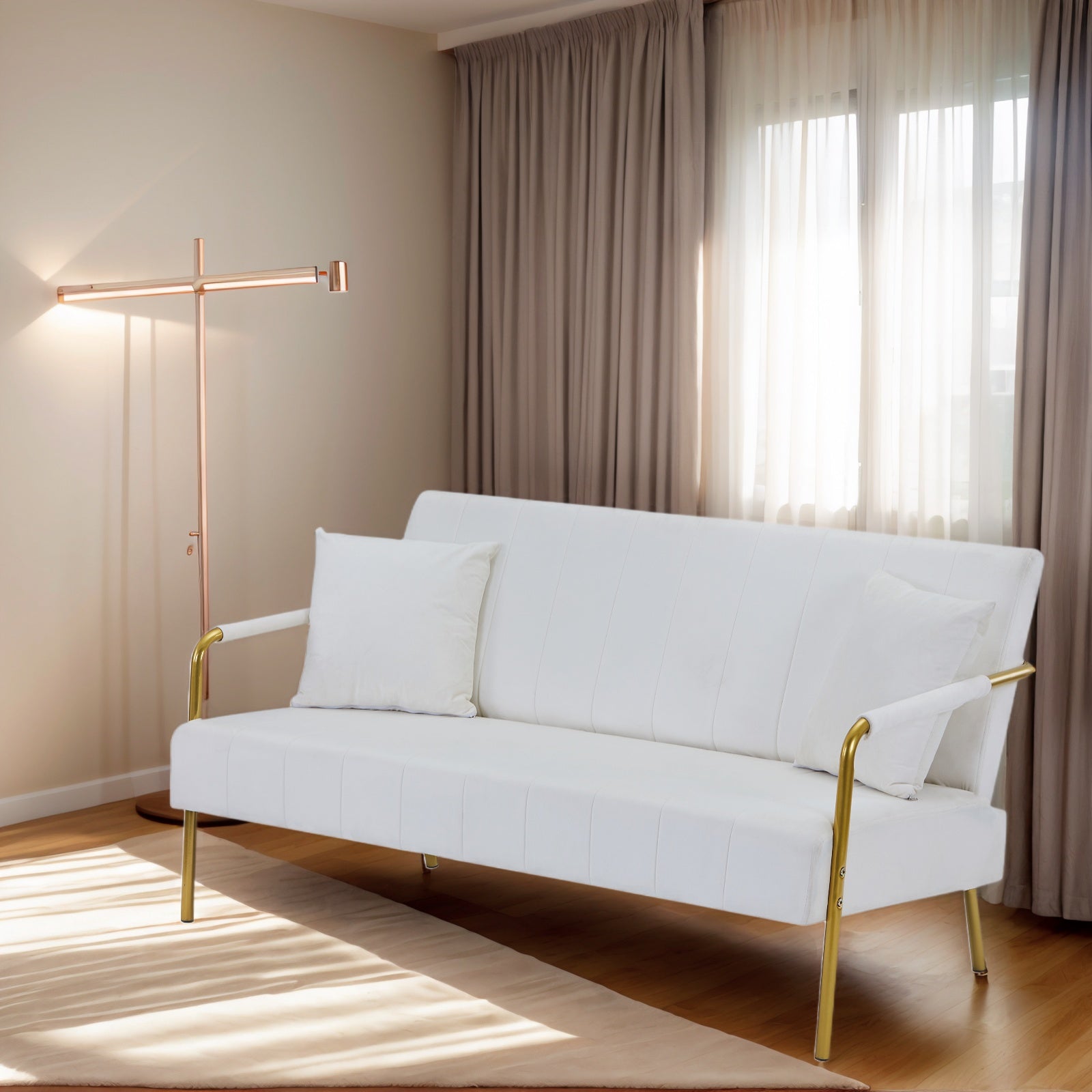 Modern Velvet Loveseat Sofa for Living Room – Stylish 2-Seater Couch