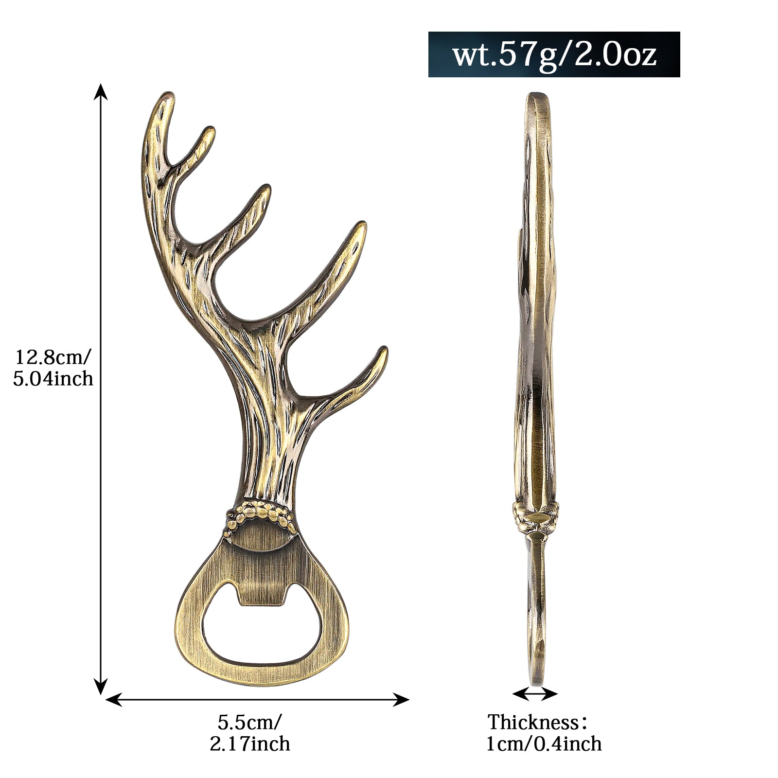 Deer Antler Bottle Opener – Retro Zinc Alloy Beer & Wine Opener for Parties, Bars & Gifts
