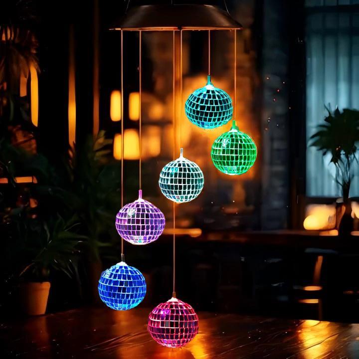 Modern changing  Solar Wind Chime LED Hanging Light – Outdoor Garden & Patio Décor