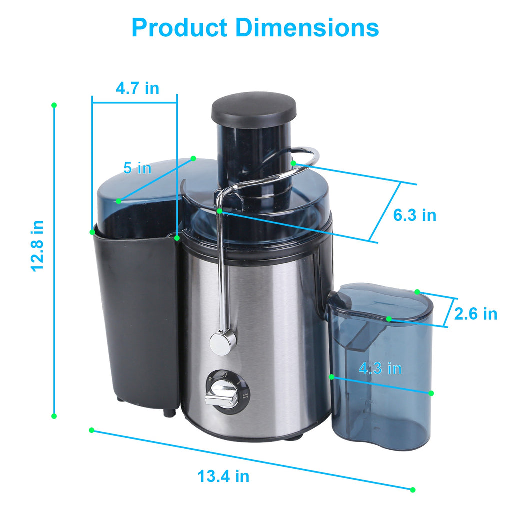 1000W High-Speed Centrifugal Juicer Machine – Wide Feed Chute, 2-Speed Juice Extractor with Pulp Collector