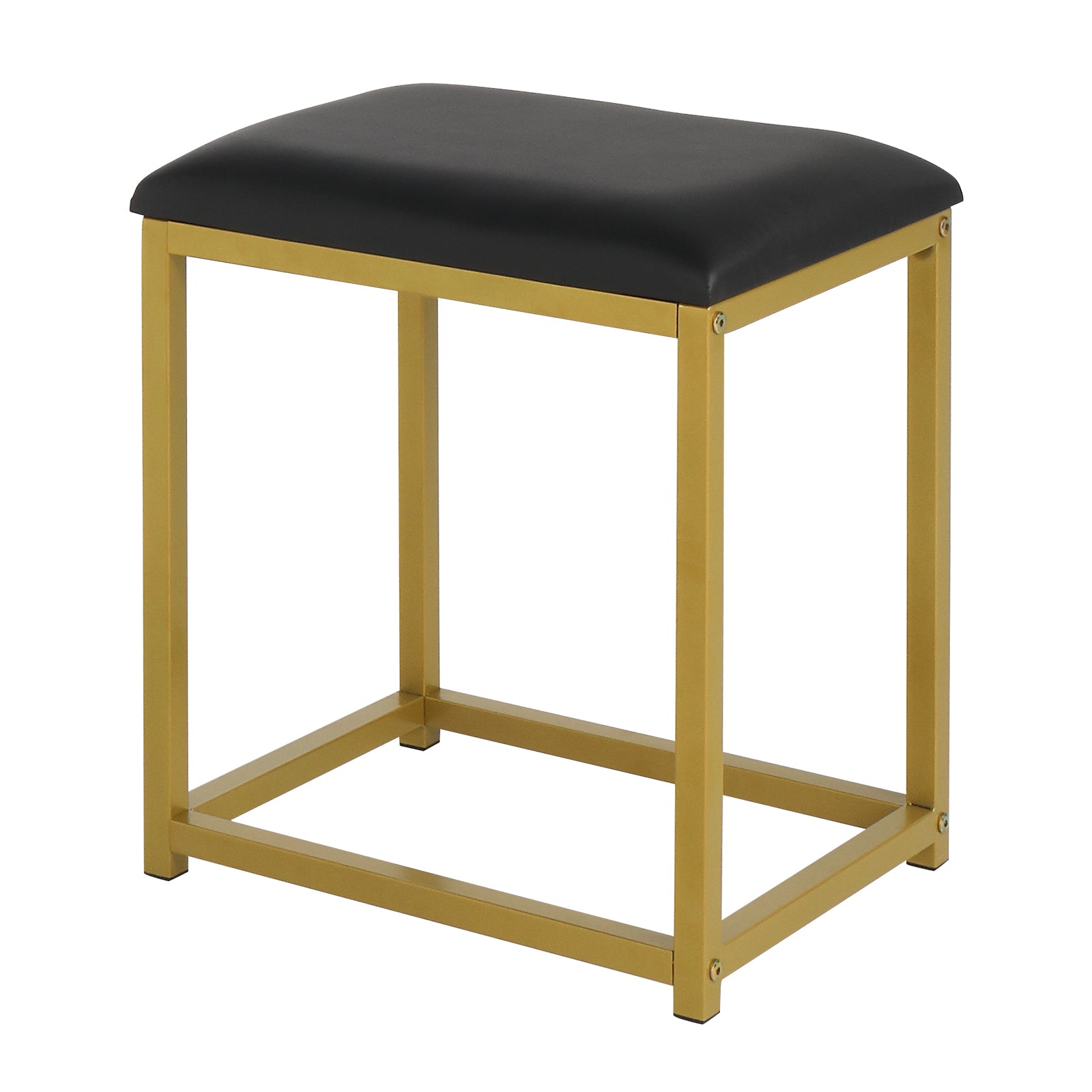 Modern Black Vanity Dressing Table Set with LED Lighted Mirror, Stool & Storage Drawers