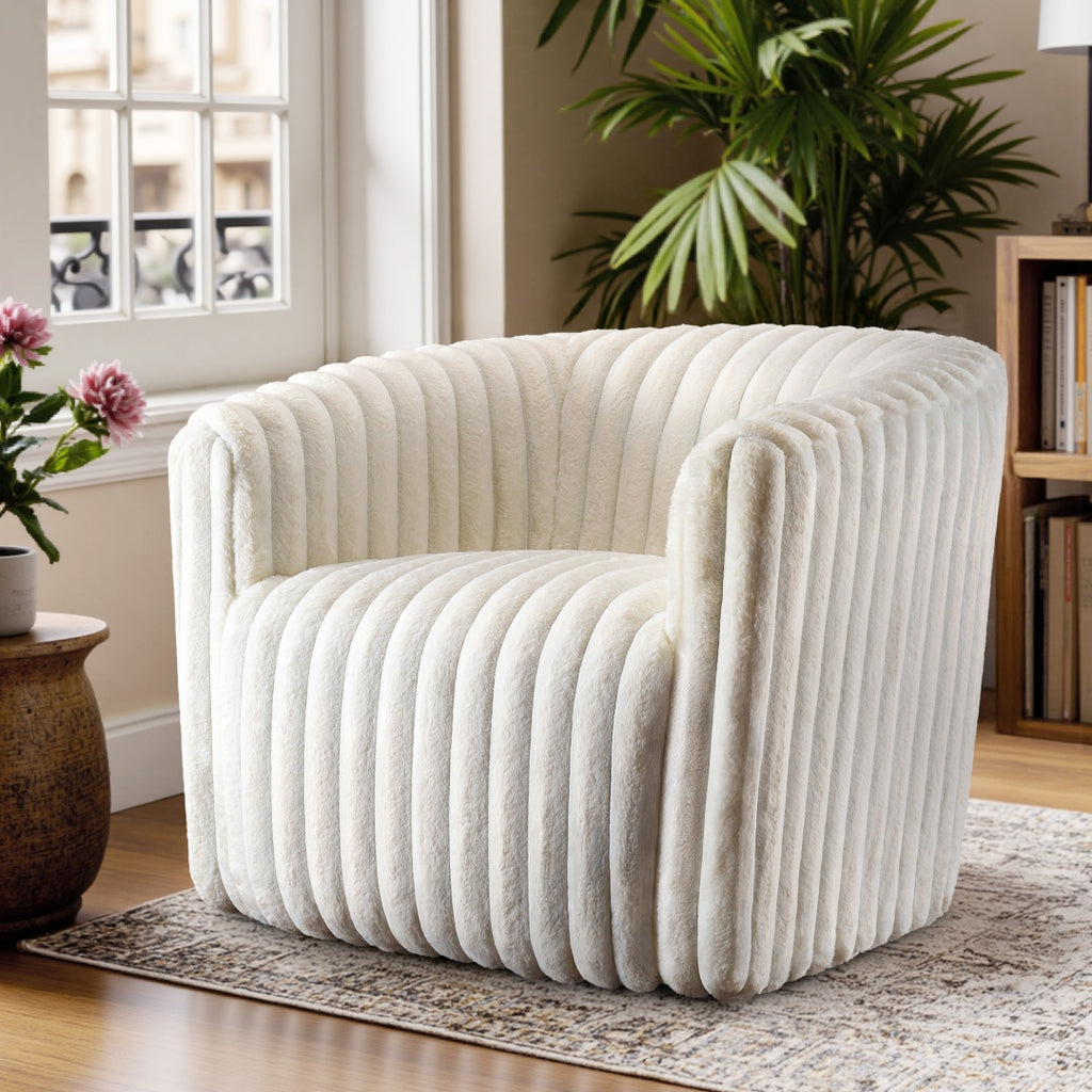 Swivel Single Sofa Chair – Soft Touch Modern Accent Chair for Living Room